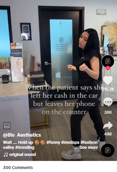 Blu Aesthetics viral TikTok video