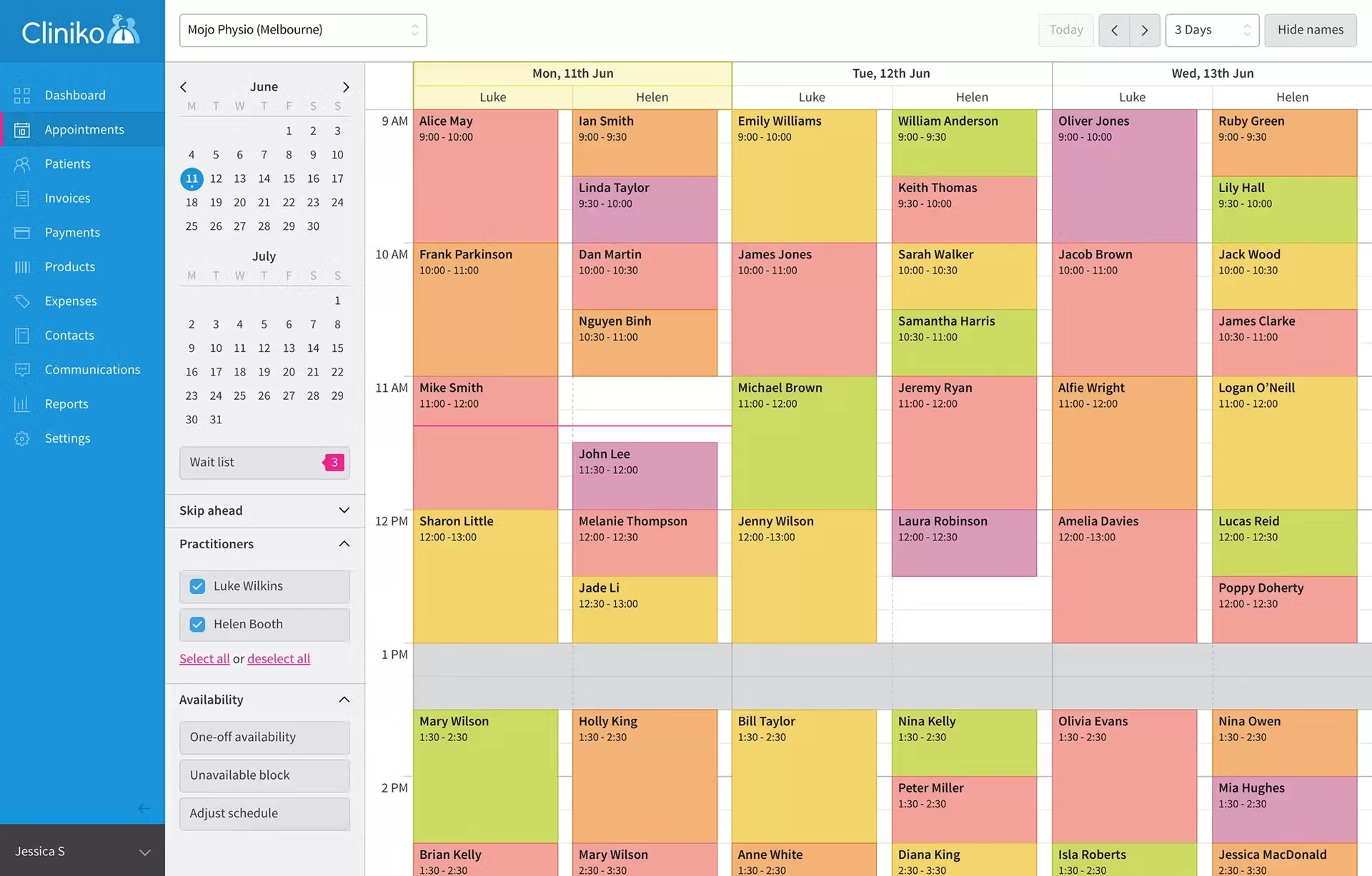 Cliniko Booking and Scheduling