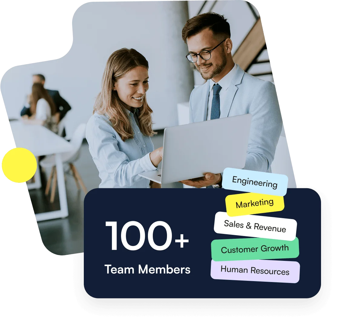 Pabau team members across departments