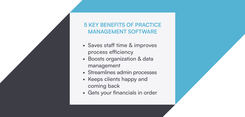 5 benefits of practice management software