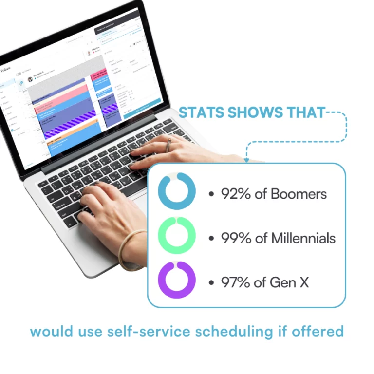 Online booking option customers view