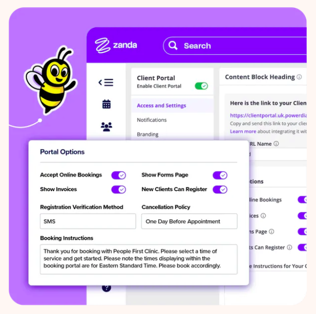 Zanda client portal