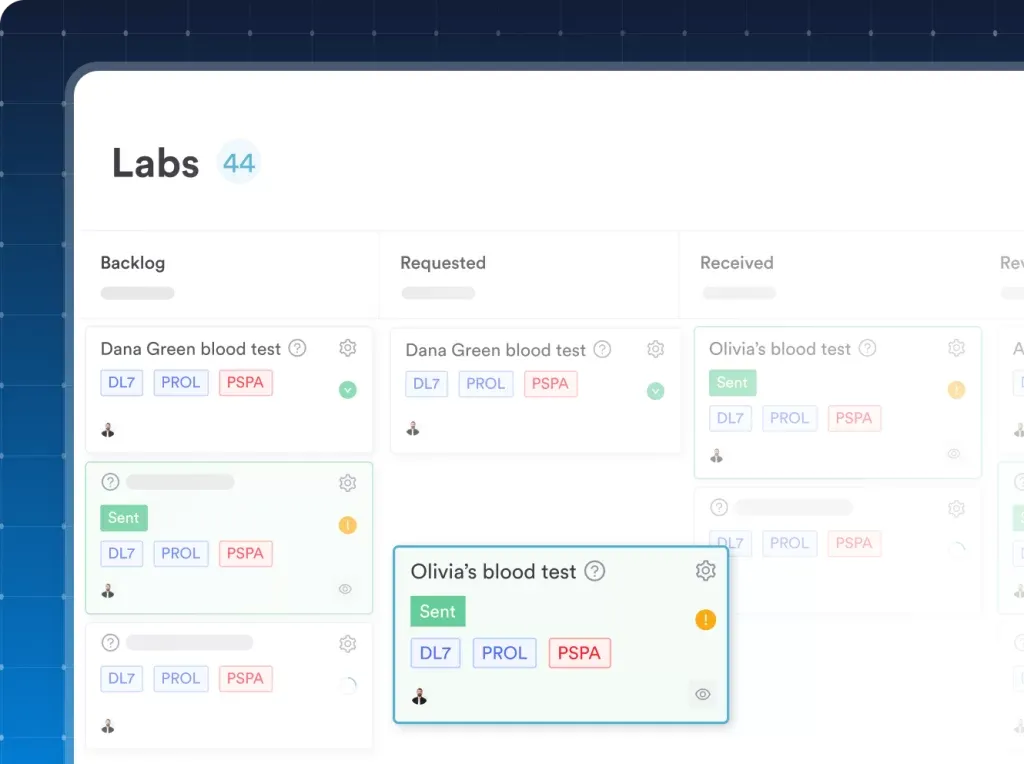 Lab results in Pabau