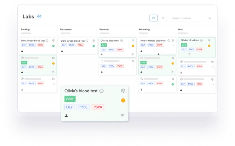Labs management in Pabau