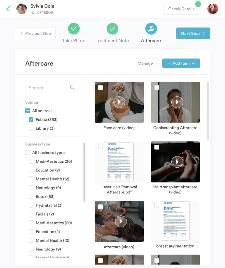 Pabau - aftercare automation