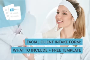 Facial client intake form cover