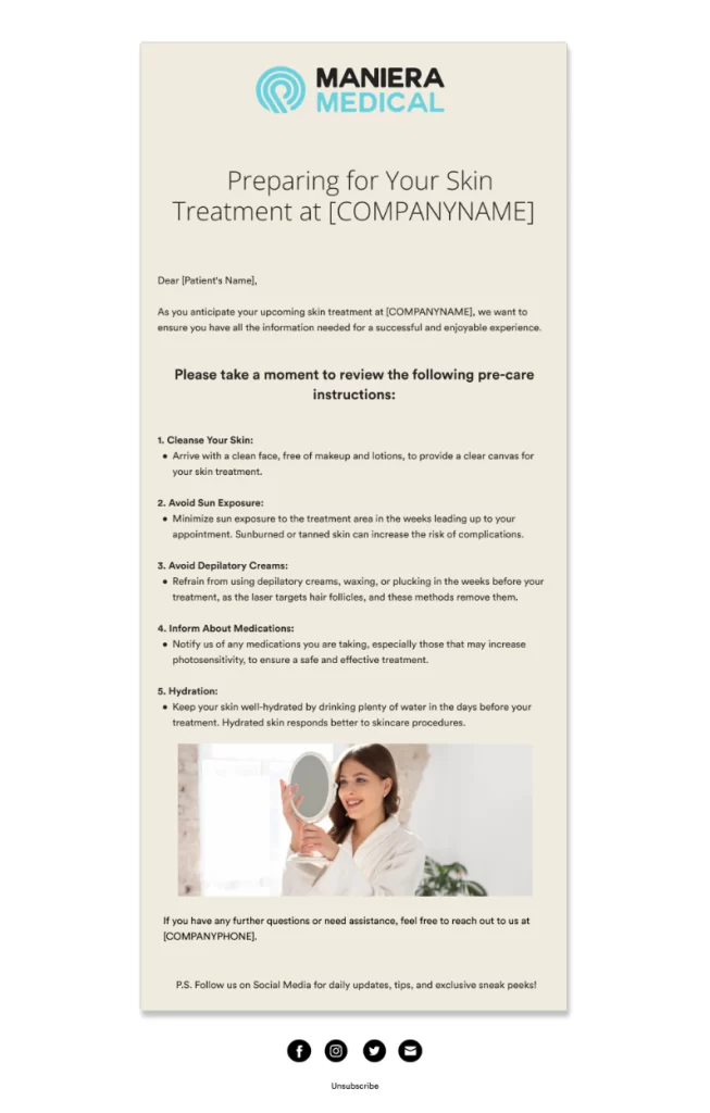 Skin Treatment Pre-Care and Post Care Instructions