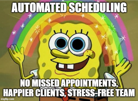 SpongeBob "Imagination" Meme - Automated Scheduling