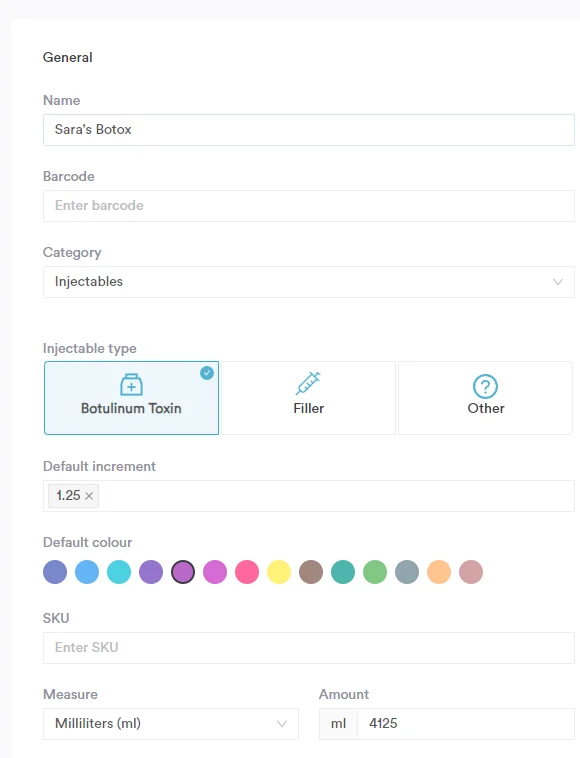 Pabau stock inventory feature