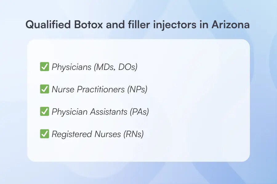 Blog image - qualified Botox and filler injectors in Arizona