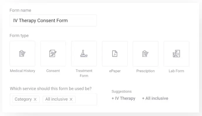 IV therapy consent form Pabau features-blog image