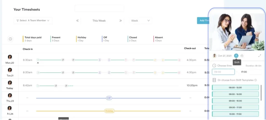 Blog image - Pabau timesheets feature