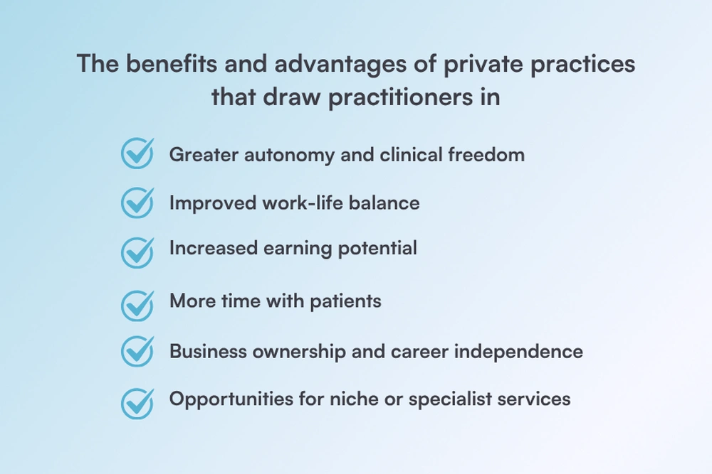 Blog image - benefits of transitioning from the NHS to private practice