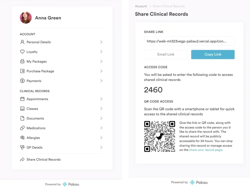 Feature consideration 2- Patient portal in Pabau