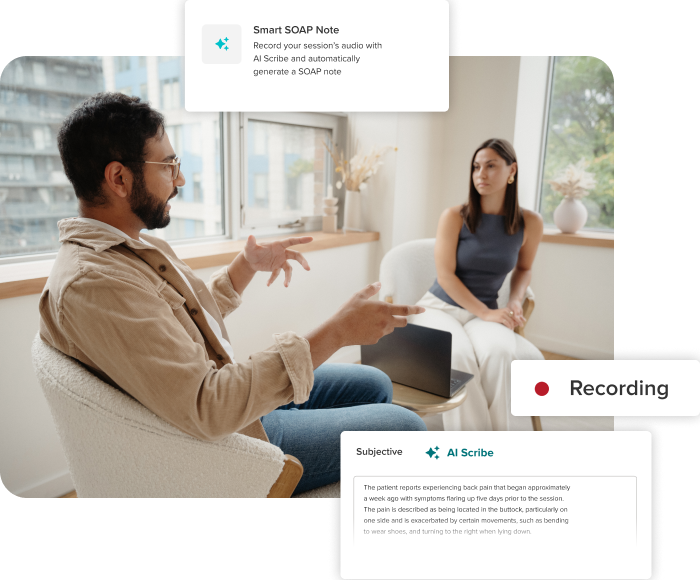 Jane App interface showing Canadian billing codes and bilingual patient portal