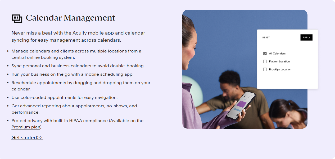 Acuity Scheduling Calendar Management