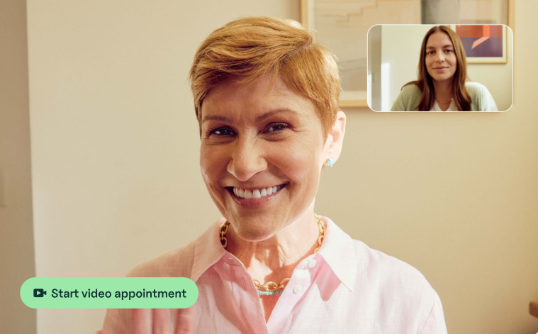 SimplePractice telehealth video session interface with secure messaging