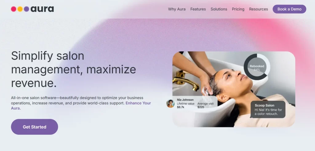 Aura Salonware homepage