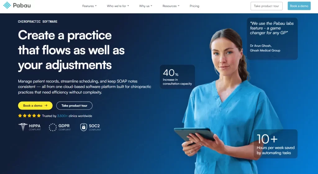 Chiropractic software Pabau