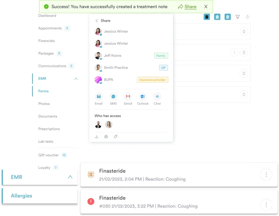 Comprehensive EMR & patient record management