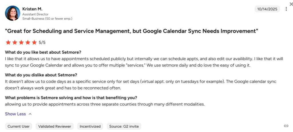 Negative-review-Setmore