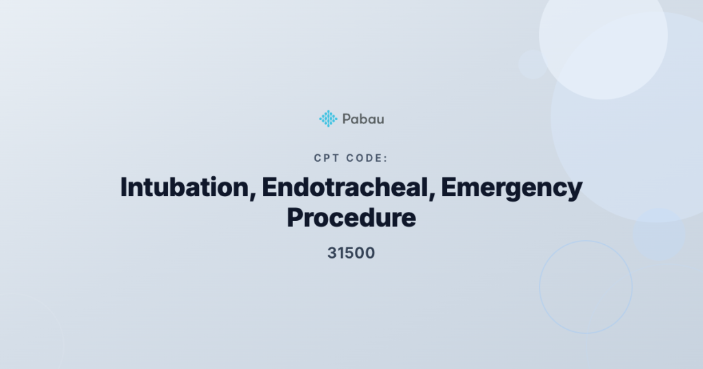 Cpt Code 31500