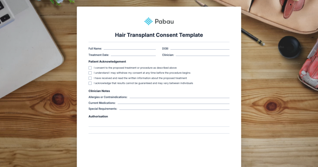 Hair Transplant Consent Form