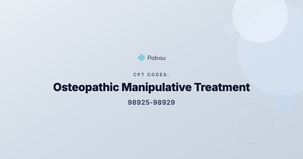 OMT Reimbursement Rates