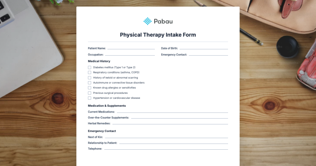 Physical Therapy Intake Form