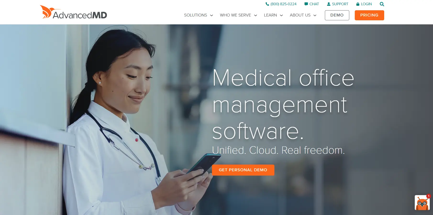 AdvancedMD homepage