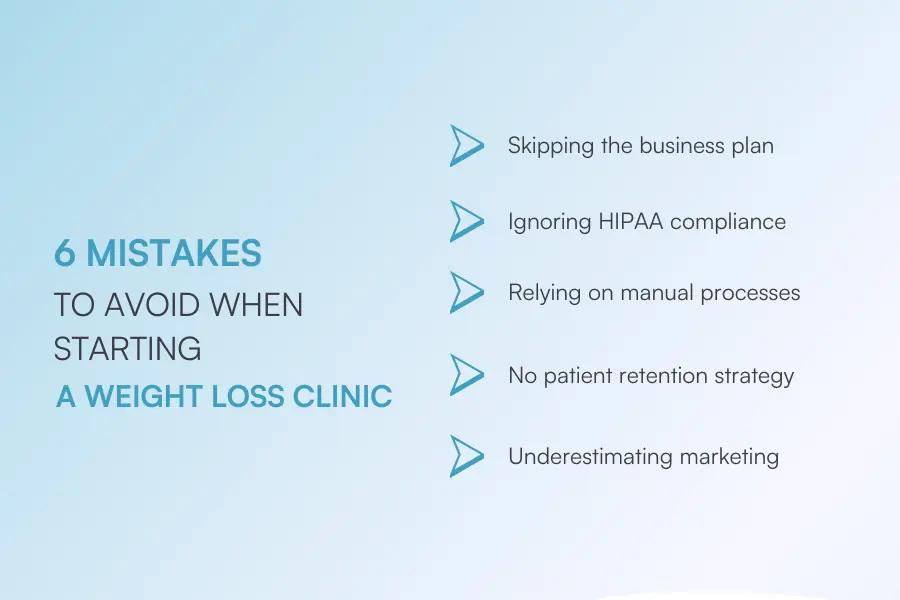 Mistakes when starting weight loss clinic
