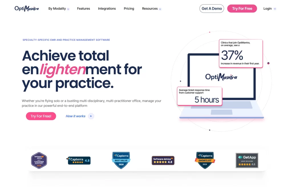 Optimantra home page