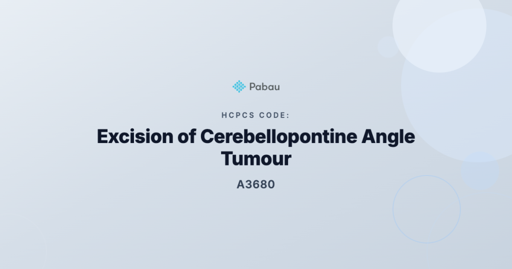 Ccsd Code A3680 Excision Of Cerebellopontine Angle Tumour