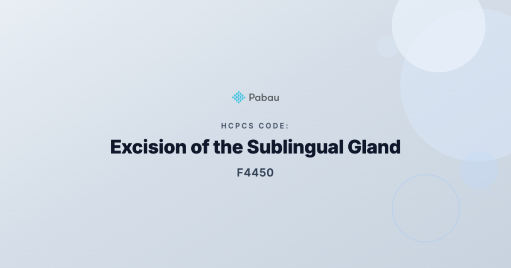 Ccsd Code F4450 Excision Of Sublingual Gland