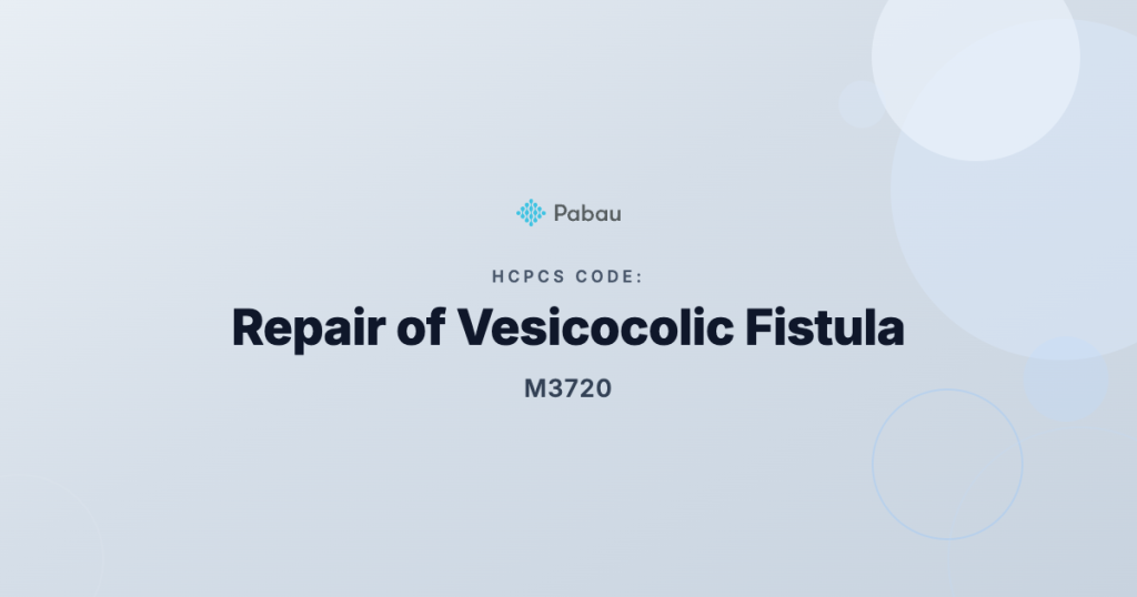 Ccsd Code M3720 Repair Of Vesicocolic Fistula