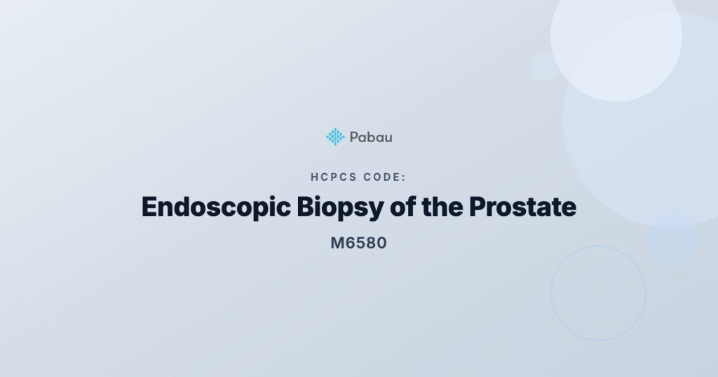 Ccsd Code M6580 Endoscopic Biopsy Of Prostate