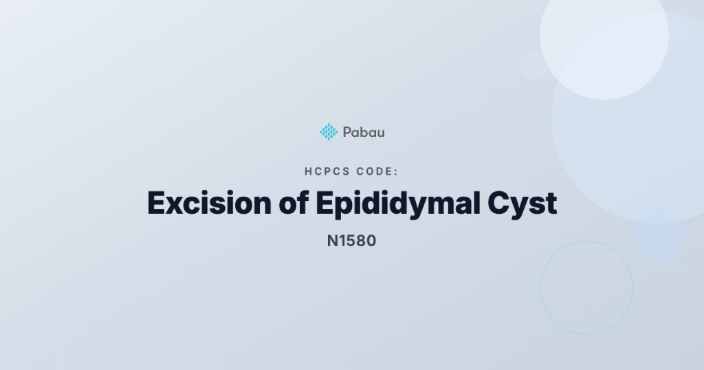 Ccsd Code N1580 Excision Of Epididymal Cyst