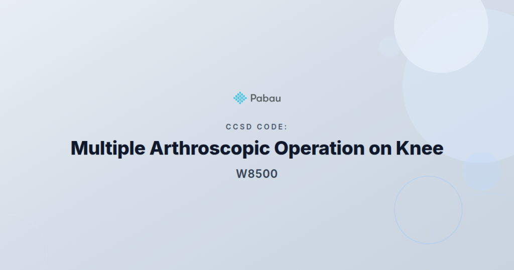 Ccsd Code W8500 Multiple Arthroscopic Operation On Knee