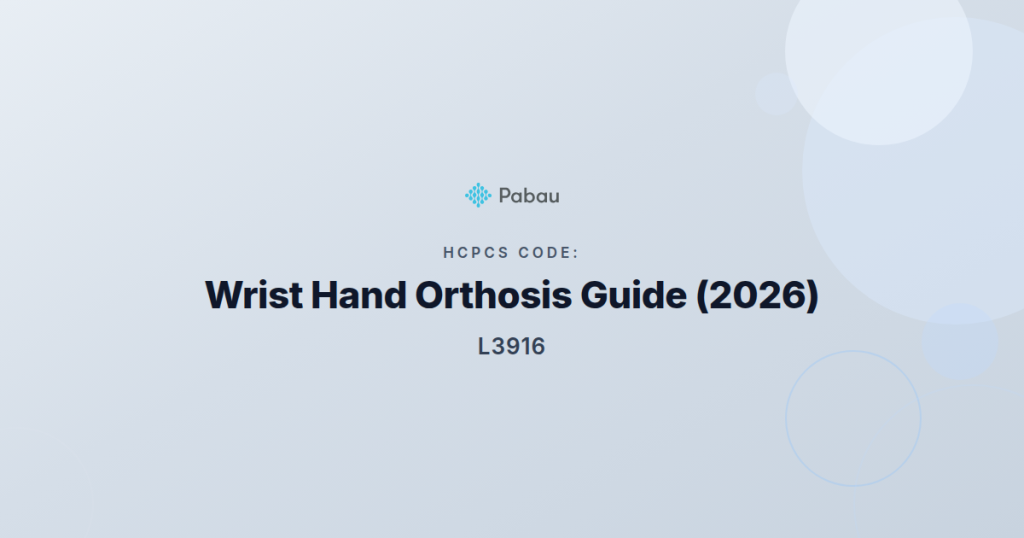 Hcpcs Code L3916 Wrist Hand Orthosis Guide