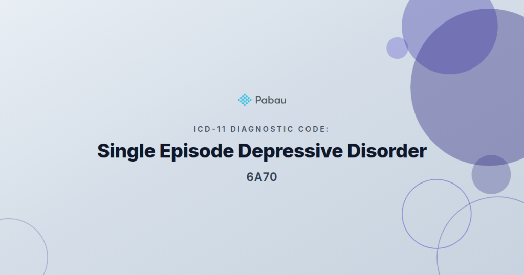 ICD-11 6A70 Single Episode Depressive Disorder Guide 2026