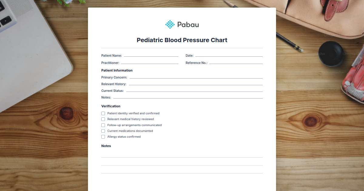 Pediatric Blood Pressure Chart - Free PDF Download | Pabau