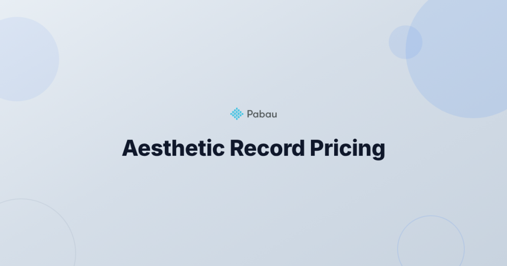 Aesthetic Record Pricing