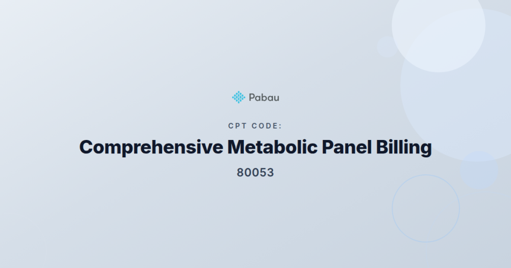 Cpt Code 80053