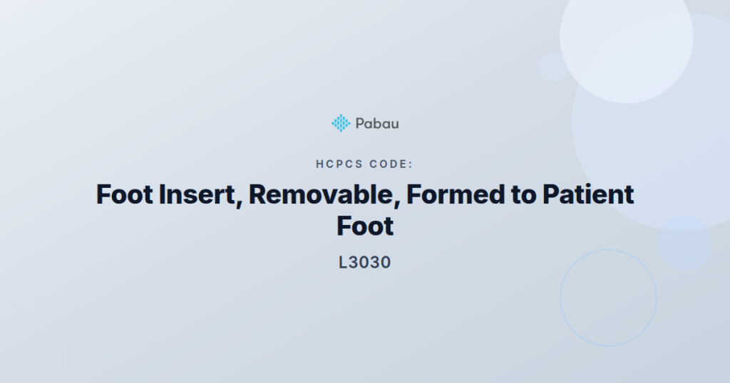 Hcpcs Code L3030