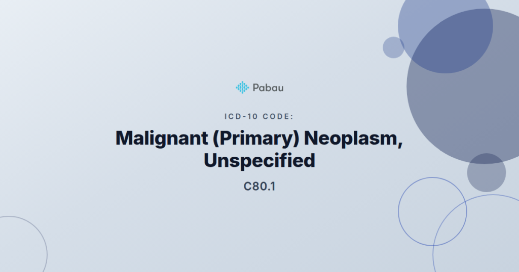 Icd 10 Code C801