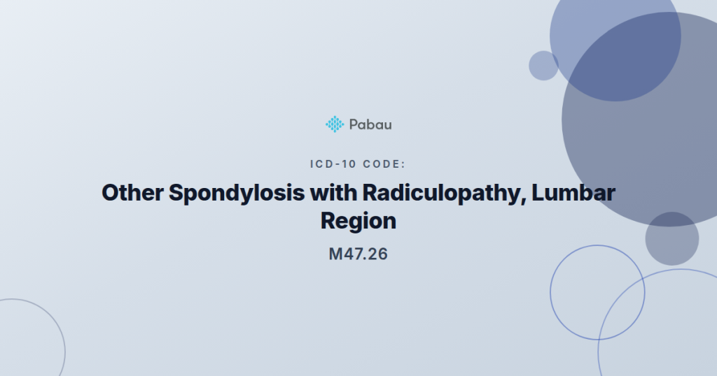 Icd 10 Code M4726