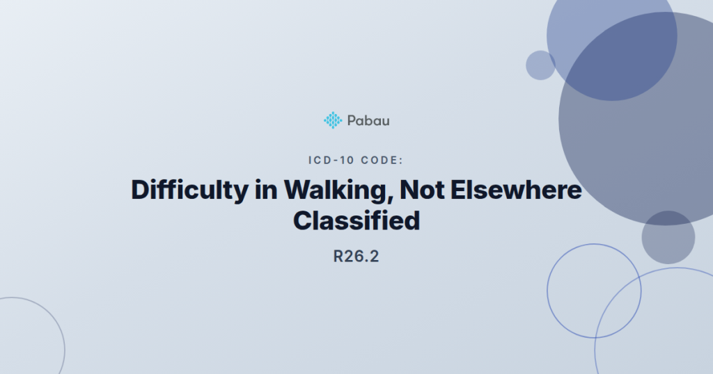 Icd 10 Code R262