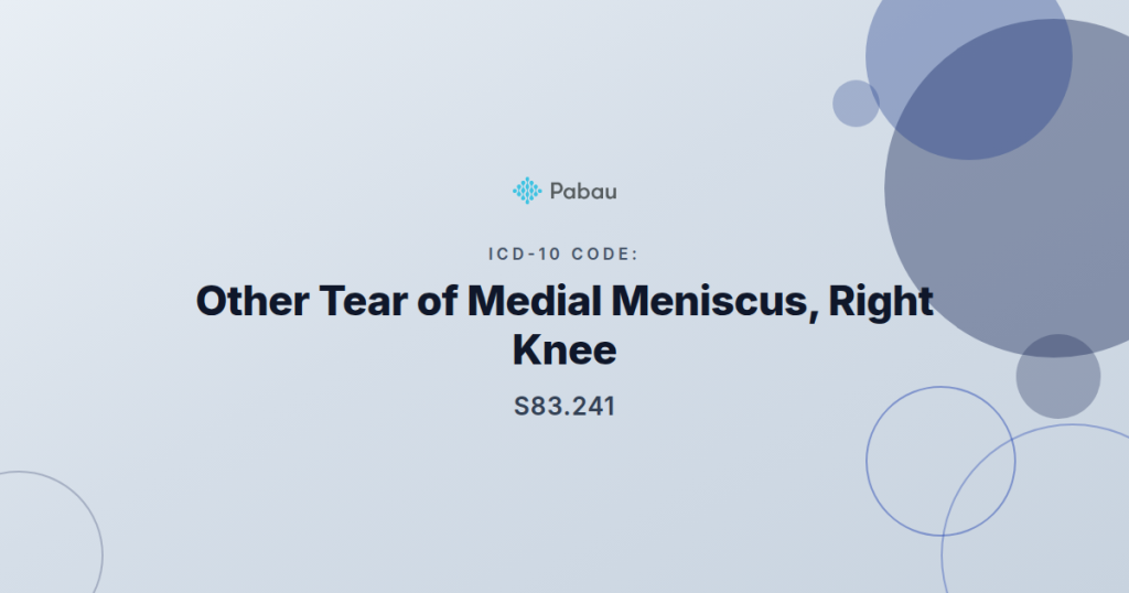 Icd 10 Code S83241