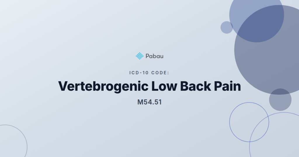 Icd 10 Code M5451