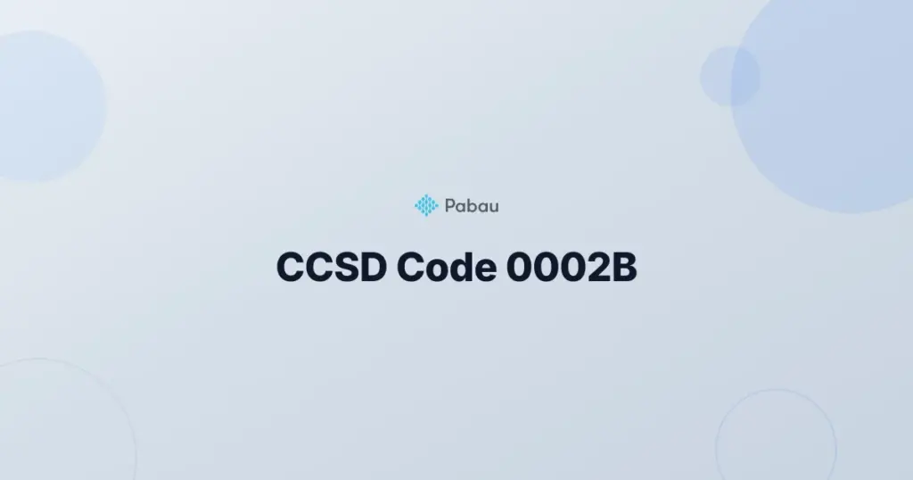 Ccsd Code 0002b